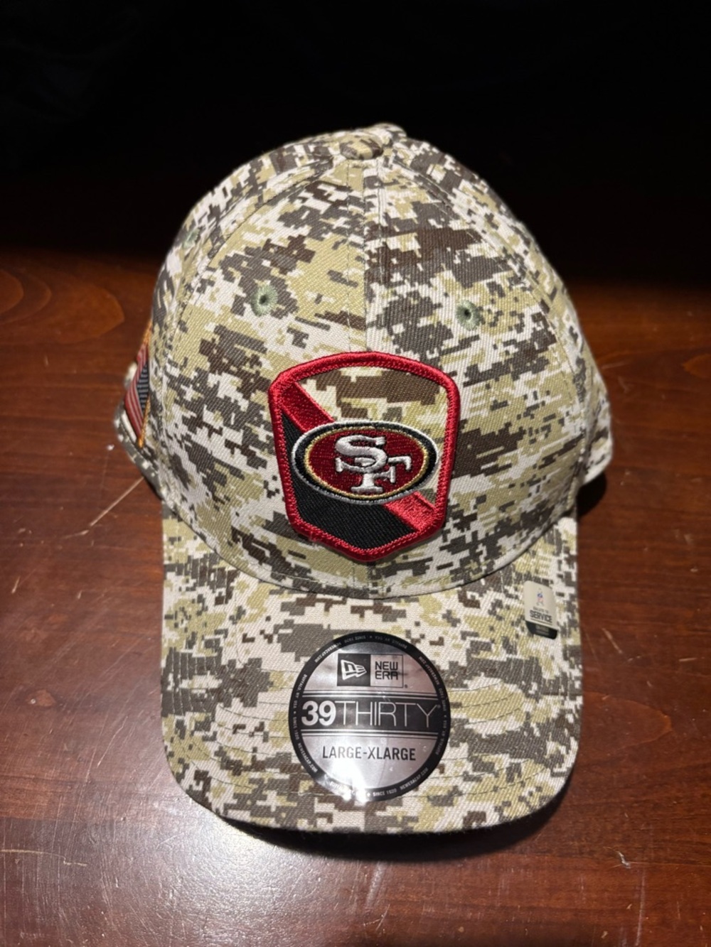 New Era Red Brim Camo NFL Logo Stretch Fit Hat
